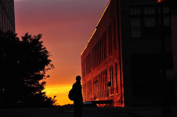 O espetacular pôr-do-sol em Memphis, no Tennessee - EUA
